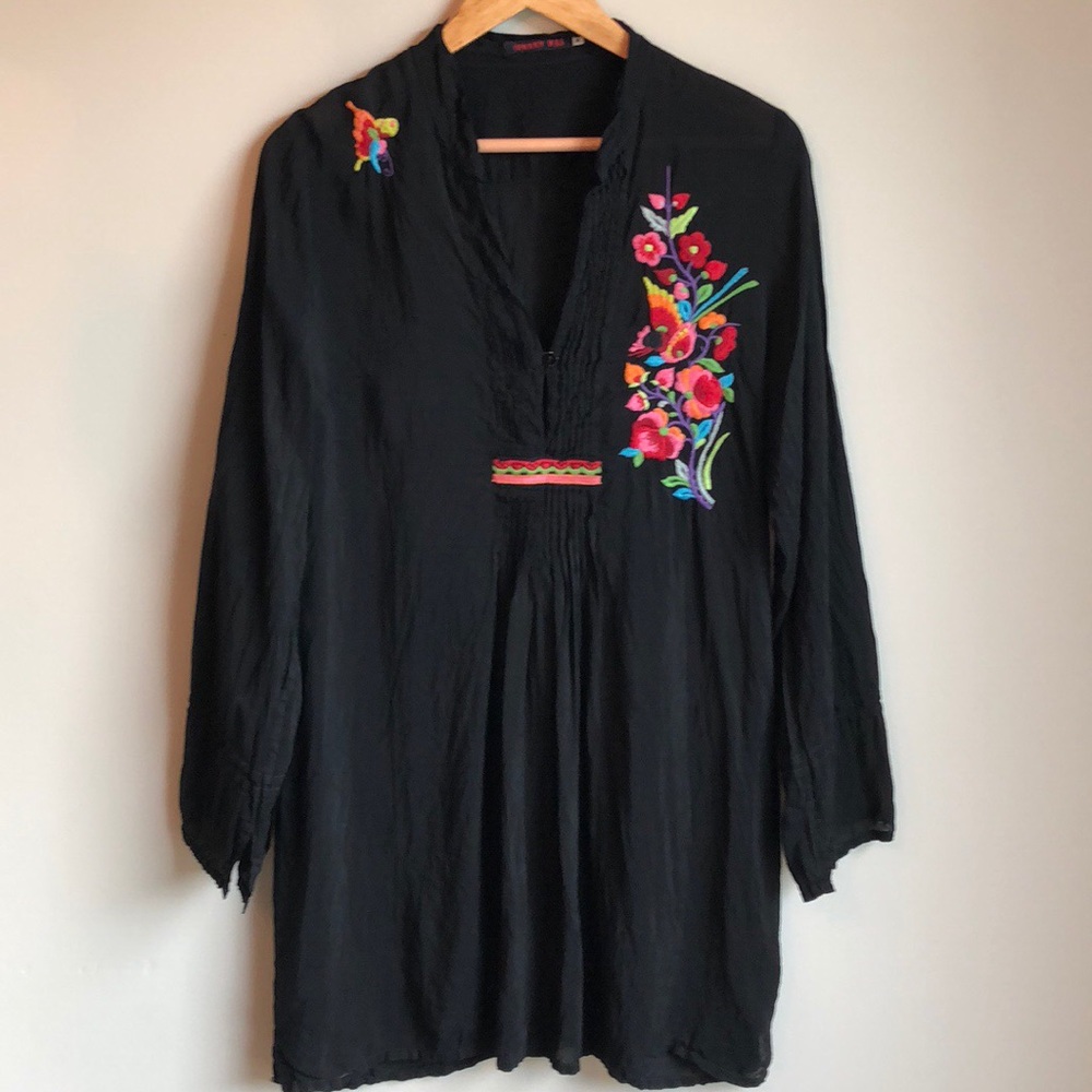 J O H N N Y W A S black embroidered tunic/dress